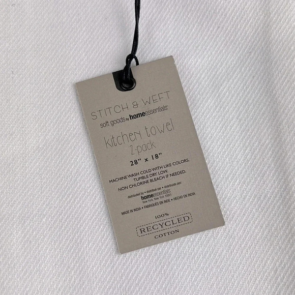 NWT Farmhouse Set Of Two Kitchen Towel & Set Of Two Pot Holders 100% Cotton - Picture 6 of 7